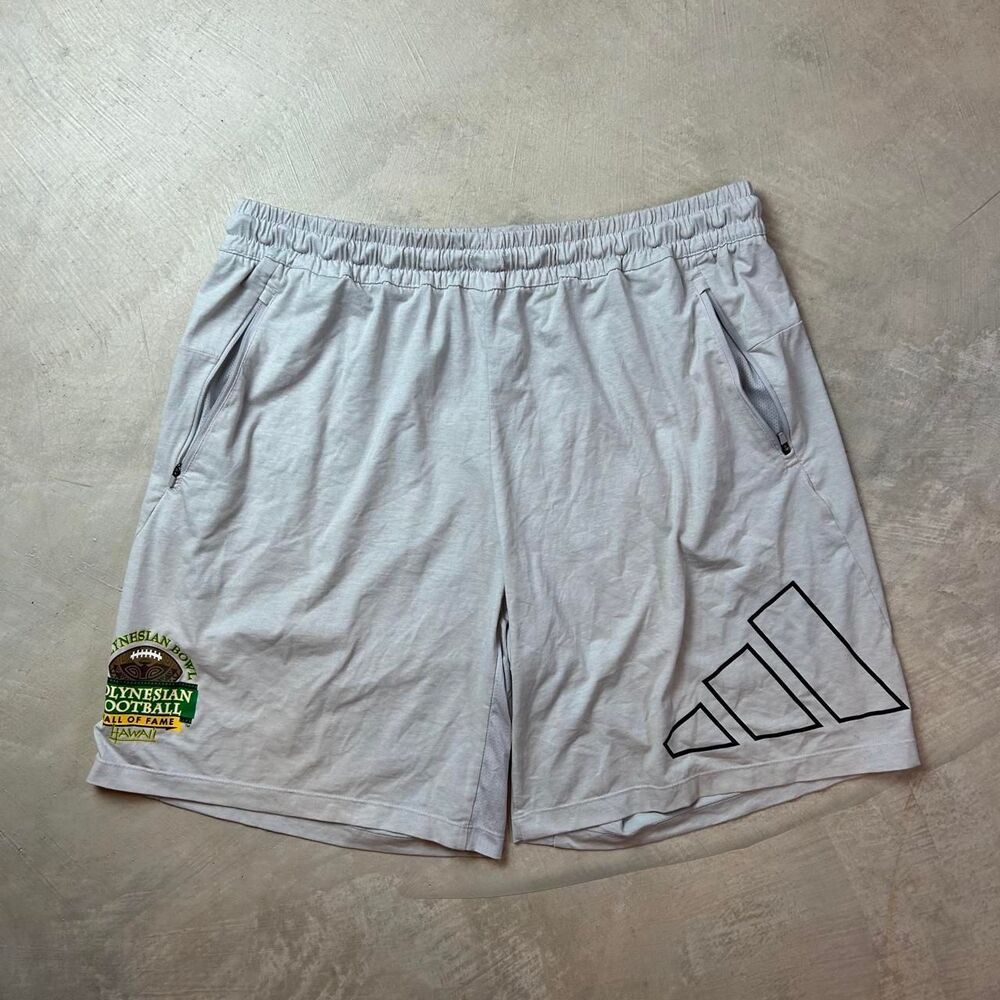 Adidas Men's Grey and Blue Shorts